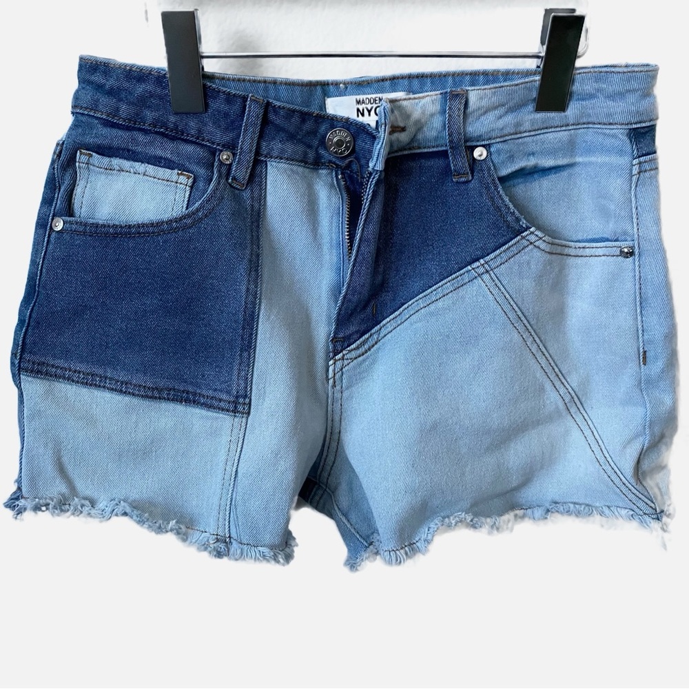Madden NYC, Denim patchwork Shorts